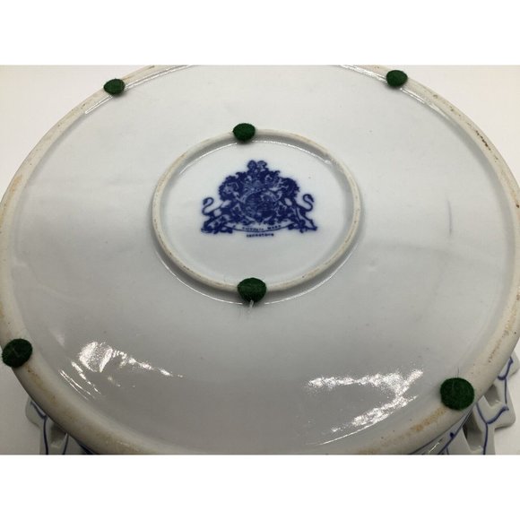 Large Victoria Ware Vintage Ironstone Basket Bowl, Reproduction - Picture 12 of 16